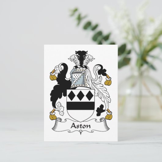 Aston Family Crest Briefkaart (Staand voorkant)