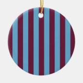 Aston Villa stripes football club kleuren premier Keramisch Ornament (Voorkant)