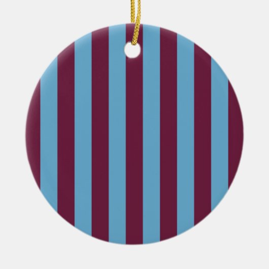 Aston Villa stripes football club kleuren premier  Keramisch Ornament (Voorkant)