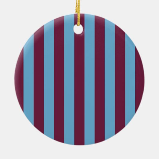 Aston Villa stripes football club kleuren premier  Keramisch Ornament (Achterkant)