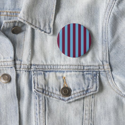 Aston Villa stripes football club kleuren premier  Ronde Button 5,7 Cm (In situ)