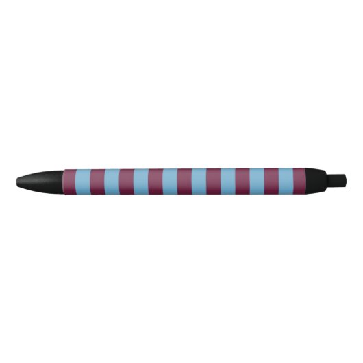 Aston Villa stripes football club kleuren premier Zwarte Inkt Pen (Voorkant)
