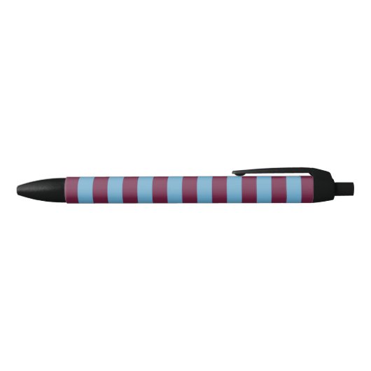 Aston Villa stripes football club kleuren premier Zwarte Inkt Pen (Bovenkant)