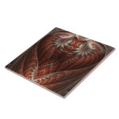 Astonish Me Red Abstract Heart Design keramische t Tegeltje (Zijkant)