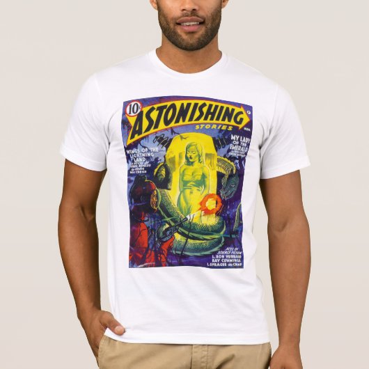 ASTONISHING STORIES  Pulp Magazine Hoesje T-shirt (Voorkant)