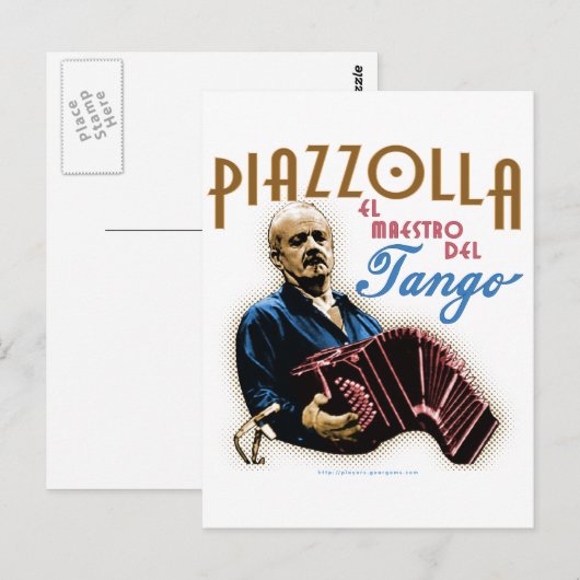Astor Piazzolla Briefkaart (Voorkant / Achterkant)