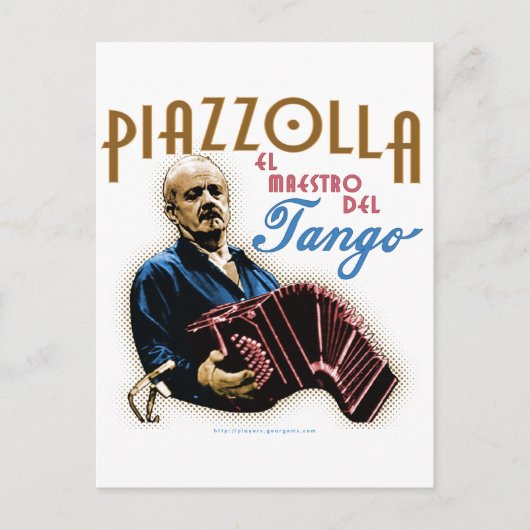 Astor Piazzolla Briefkaart (Voorkant)