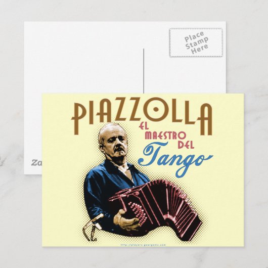 Astor Piazzolla Briefkaart (Voorkant / Achterkant)
