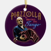 Astor Piazzolla Keramisch Ornament (Voorkant)