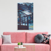 Astor Place Aborigines, New York Canvas Afdruk (Insitu (Woonkamer))