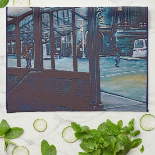 Astor Place Aborigines, NYC Theedoek (Gevouwen)