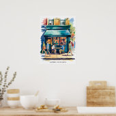 Astoria Cafe Schaken Waterverf Poster (Keuken)