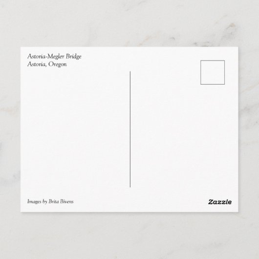 Astoria-Megler Bridge, Astoria, Oregon Briefkaart (Achterkant)