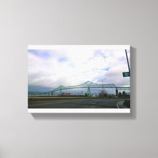 Astoria-Megler Bridge, Astoria, Oregon Canvas Afdruk (Voorkant)