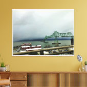 Astoria-Megler Bridge, Astoria, Oregon Canvas Afdruk (Insitu (Woonkamer))