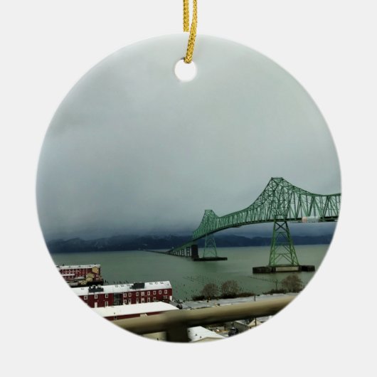 Astoria-Megler Bridge, Astoria, Oregon Keramisch Ornament (Voorkant)