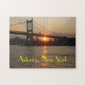 Astoria, NY Jigzaag Puzzle met RFK Bridge Legpuzzel (Horizontaal)