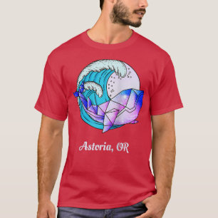 Astoria of Japanse schilder Geometric Orca Killer  T-shirt