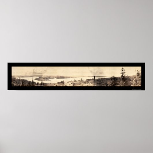 Astoria, OR South Uitzicht Photo 1912 Poster (Voorkant)