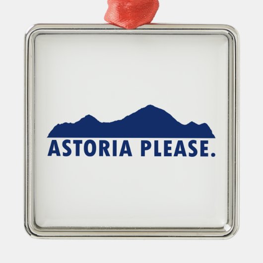 Astoria Oregon alstublieft Metalen Ornament (Voorkant)