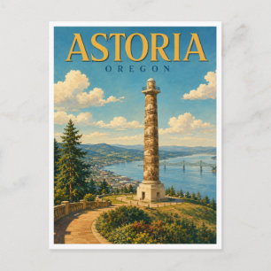 Astoria Oregon Astoria Column GeoSaga Briefkaart