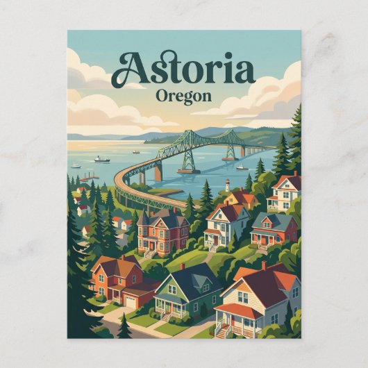 Astoria, Oregon Briefkaart (Voorkant)
