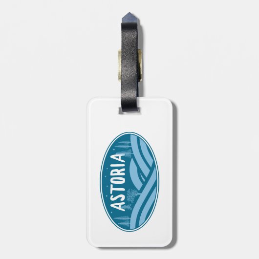 Astoria Oregon Buiten Bagagelabel (Achterkant verticaal)