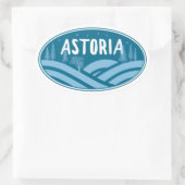 Astoria Oregon Buiten Ovale Sticker (Tas)