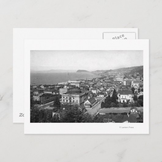 Astoria, Oregon Business Section en Waterfront Briefkaart (Voorkant / Achterkant)