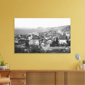Astoria, Oregon Business Section en Waterfront Canvas Afdruk (Insitu (Woonkamer))