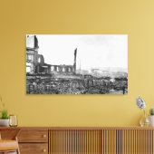 Astoria, Oregon Fire Uitzicht of Exchange St. Canvas Afdruk (Insitu (Woonkamer))