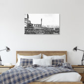 Astoria, Oregon Fire Uitzicht of Exchange St. Canvas Afdruk (Insitu (Slaapkamer))