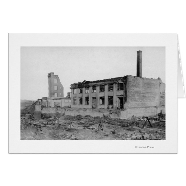 Astoria, Oregon Fire Uitzicht van Astoria Natl. Ba (Voorkant Horizontaal)