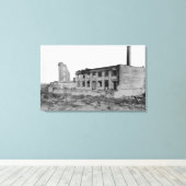 Astoria, Oregon Fire Uitzicht van Astoria Natl. Ba Canvas Afdruk (Insitu (Houten vloer))