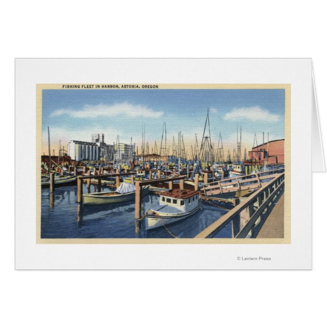 Astoria, Oregon - Geviste vloot in Harbour (Voorkant Horizontaal)