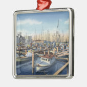 Astoria, Oregon - Geviste vloot in Harbour Metalen Ornament (Links)