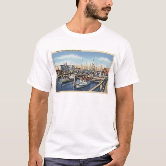 Astoria, Oregon - Geviste vloot in Harbour T-shirt (Voorkant)