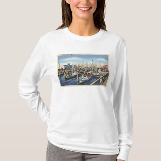 Astoria, Oregon - Geviste vloot in Harbour T-shirt (Voorkant)