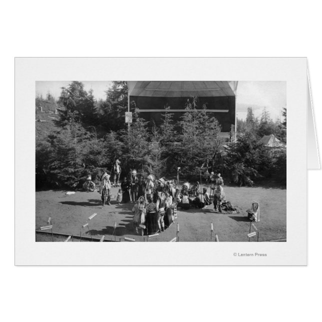 Astoria, Oregon Indian War Dance at Centennial (Voorkant Horizontaal)