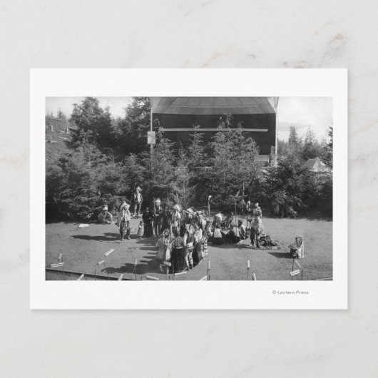 Astoria, Oregon Indian War Dance at Centennial Briefkaart (Voorkant)