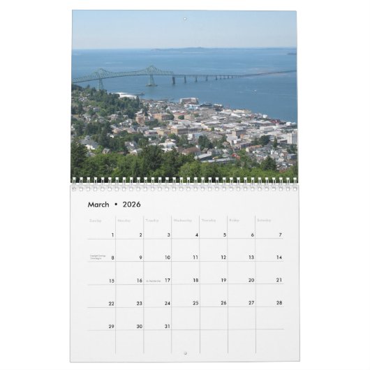 Astoria, Oregon Kalender (Mar 2026)