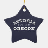 Astoria Oregon Keramisch Ornament (Achterkant)
