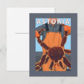 Astoria, Oregon King Crab Briefkaart (Voorkant / Achterkant)