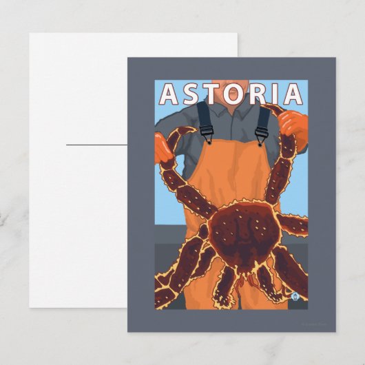 Astoria, Oregon King Crab Briefkaart (Voorkant / Achterkant)