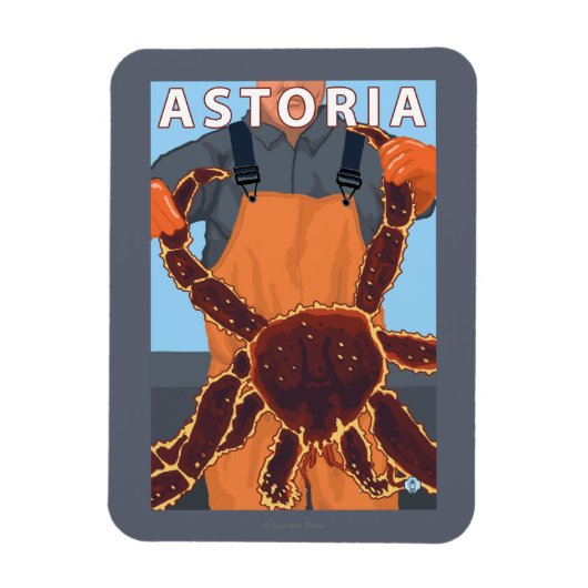 Astoria, Oregon King Crab Magneet (Verticaal)