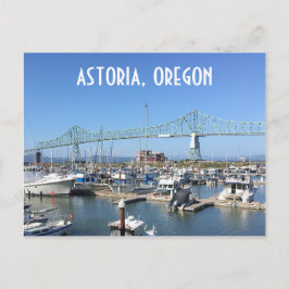 Astoria, Oregon, met brug en marina Briefkaart