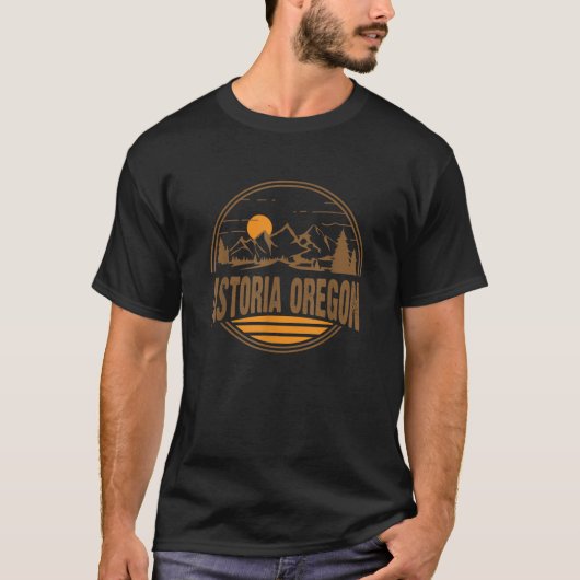  Astoria Oregon Mountain Hiking Souvenir Pr T-shirt (Voorkant)