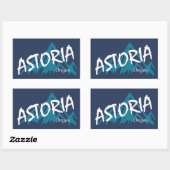 Astoria Oregon Mountains Rechthoekige Sticker (Vel)