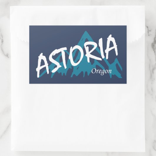 Astoria Oregon Mountains Rechthoekige Sticker (Tas)
