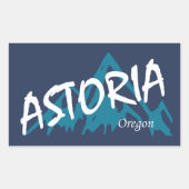 Astoria Oregon Mountains Rechthoekige Sticker (Voorkant)